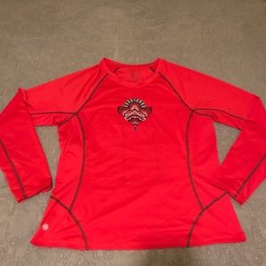 Athleta Women’s Red Long Sleeve Moisture Wicking Sweat Proof Top